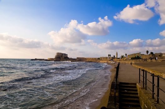 the mediterranean historic city of Cesarea in north Israel