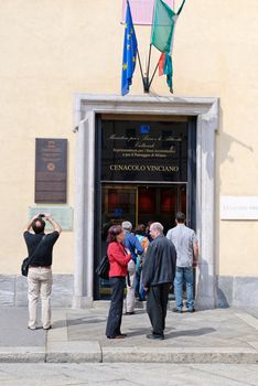 Entrance to The Last Supper (ultima cena)  by Leonardo da Vinci in Santa Maria delle Grazie - Milan Italy - Exclusive to Yay
