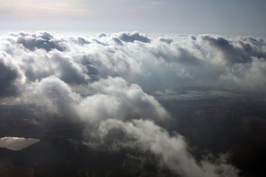 View of clouds and the ground under them