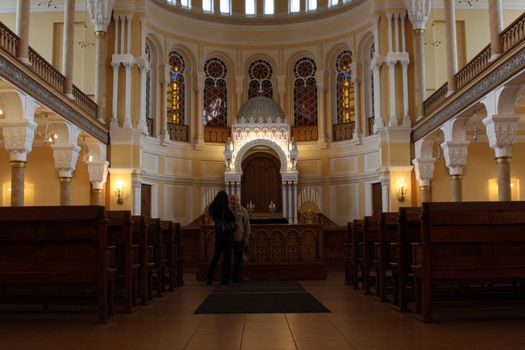 Inside the sinagogue in Sain Petersburg