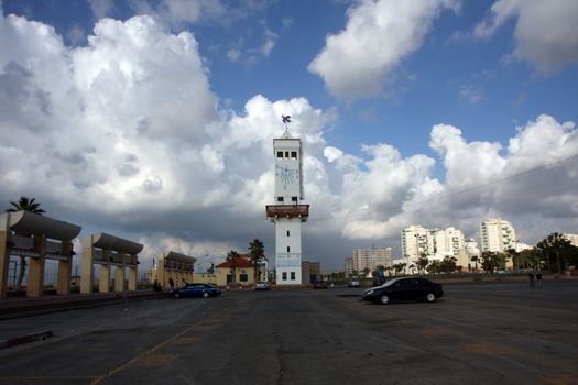  Big parking with lighthouse and Clock  