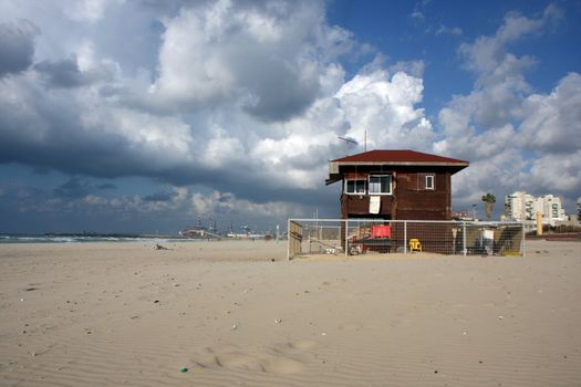 Sea beach at winter 