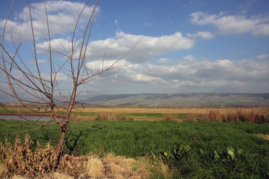 Hula area at north of Israel