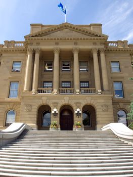 The legislature building in the capital of Alberta, Edmonton.