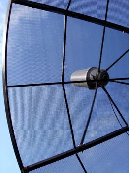 Older satellite dish for telivision reception.