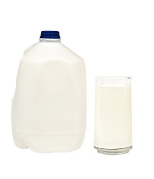 Gallon of Milk isolated on white
