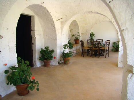 patio in Apulia, Italy.