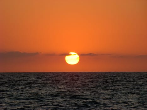 Sunset on the west coast of Mexico.