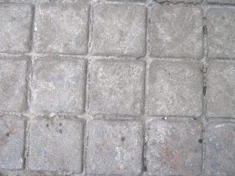the gray concrete, in the manner of square