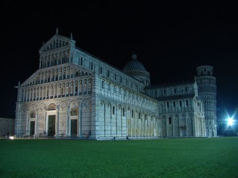 Campo dei Miracoli by night in Pisa, Tuscany, Italy.