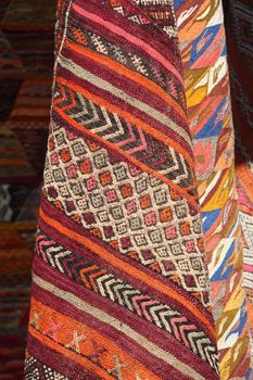 Carpet in a shop in the souk of the medina of Marrakesh, Morocco.
