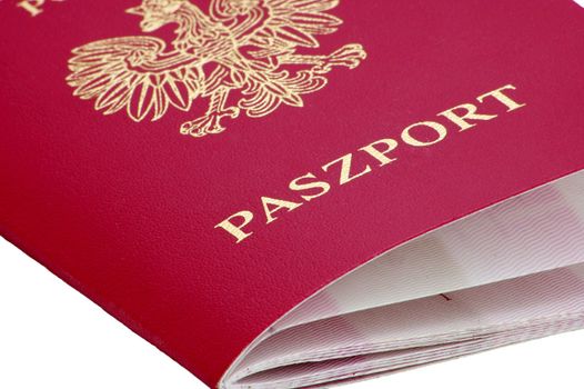 polish passport isolated on the white background