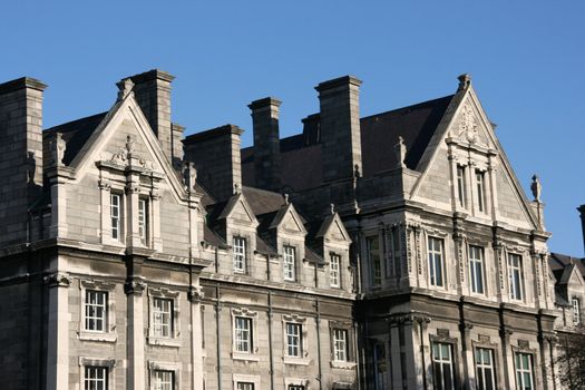 Trinity College campus. Dublin, Ireland. University buildings.