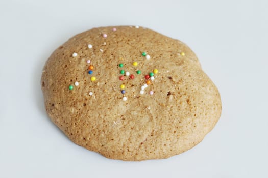 Cookie strewed with multicolored dots