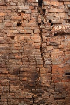 Very old background image of a brick wall that is falling apart.
