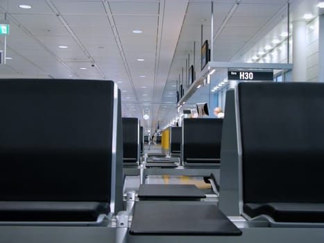 Seats at the airport gates          