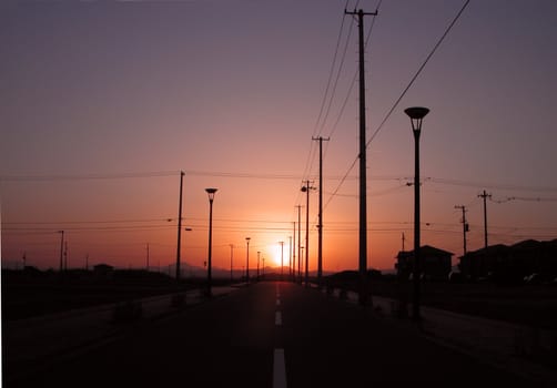  Just a susnet on the road         