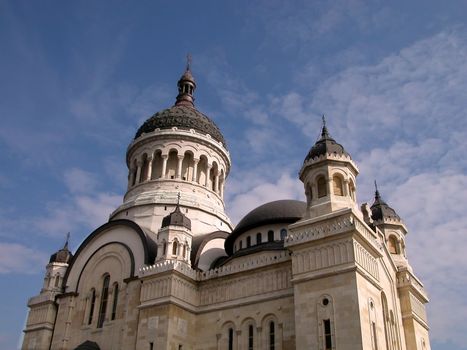 Orthodox cathedral towers from Cluj Napoca,Romania          