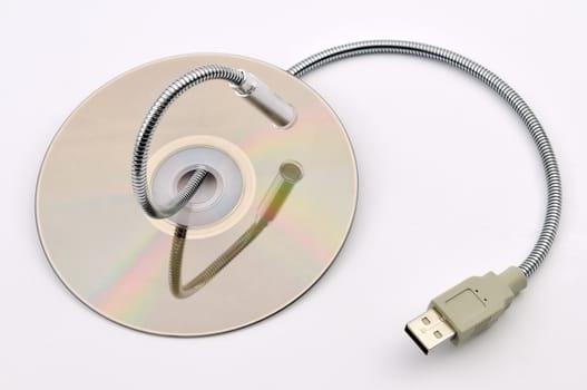 Led spot lamp monitoring CD data