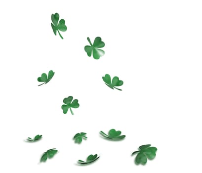 Green and white shamrock background