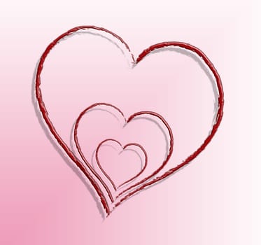 computer illustration of heart background