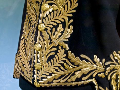 Traditional gold coat worn by the govenor general worth $10000.