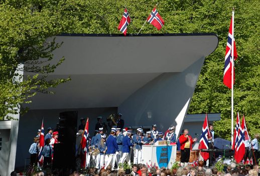 Norwegian nationalday. Bøkeskogen,Larvik 2005.