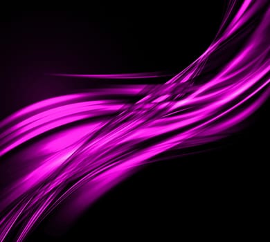 A image of a pink fractal in a black background.