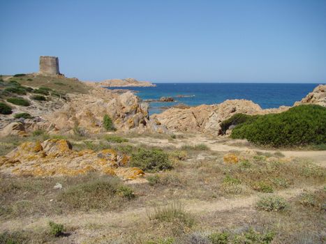 north coastline in Sardinia island , Italy