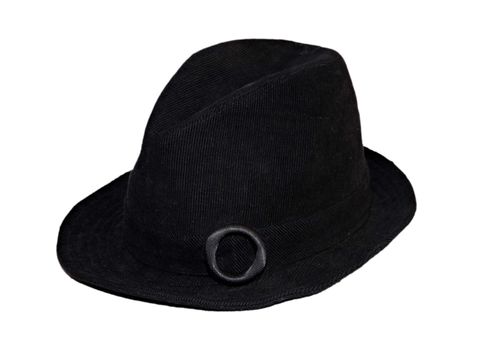 Black hat on a white backgroung