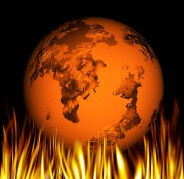 Conceptual image depicting global warming