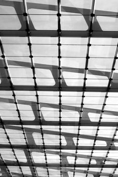 Modern glass and steel ceiling. Construction was finished in 2003.