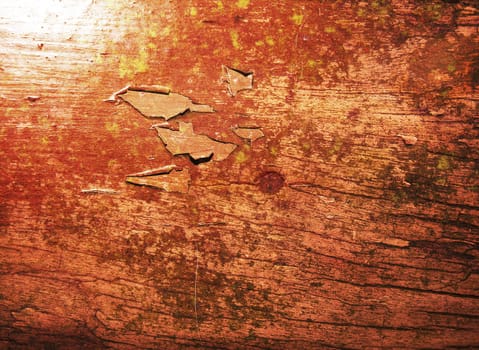 Grunge background with peeling paint and wood texture
