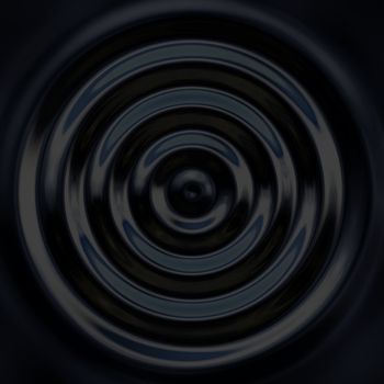 single large glassy black water ripple