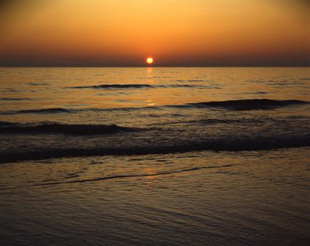 Sunset over Pacific Ocean