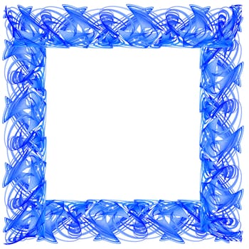 delicate blue fractal frame