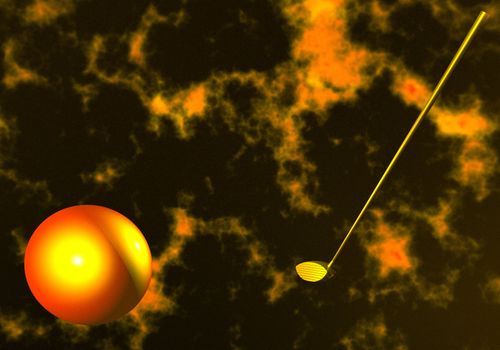 abstract image of the gold winning the ball