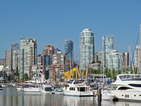 Downtown view from Granville Island,  Vancouver, Canada