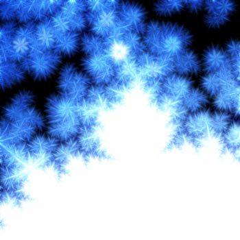 A wintry crystalline background with copy-space based on the famous mandelbrot fractal.