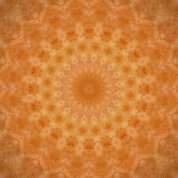 Kaleidoscopic image that resembles a mandala, chakra or abstract flower.