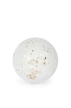 Dirty ball for a golf on a white background