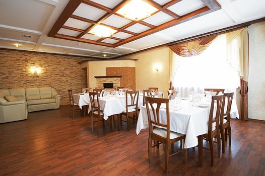 Lunch hall with a sofa in modern hotel