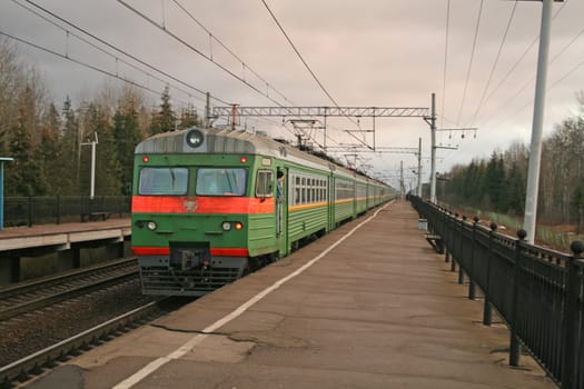 Russian electric train, Babino station.