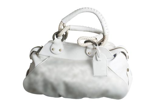 White female bag on a white background