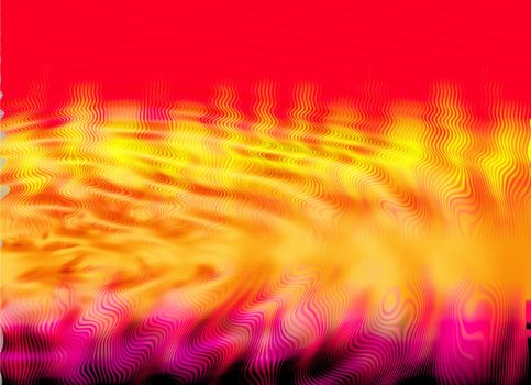 fiery background with water like ripples
