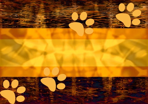 abstract image of a creative background with animal footprints