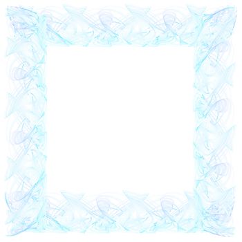 delicate blue fractal frame