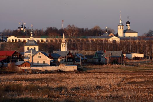 suzdal, decline, city, cathedral, church, temple, belltower, cross, bell, architecture, gold, ring, history, culture, style, christianity, religion