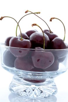 Sweet cherry in glasswares 
