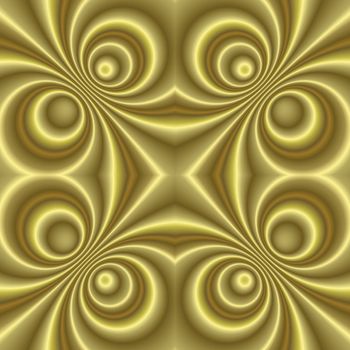 seamless tillable golden retro background with swirls, disco style